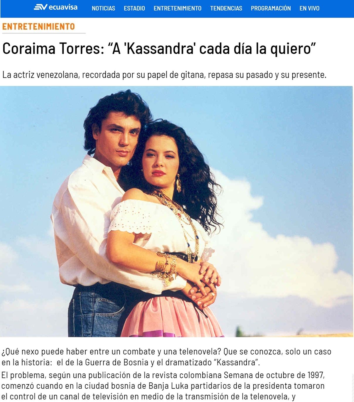 Освалдо Риос и Корайма Торес в "Касандра"