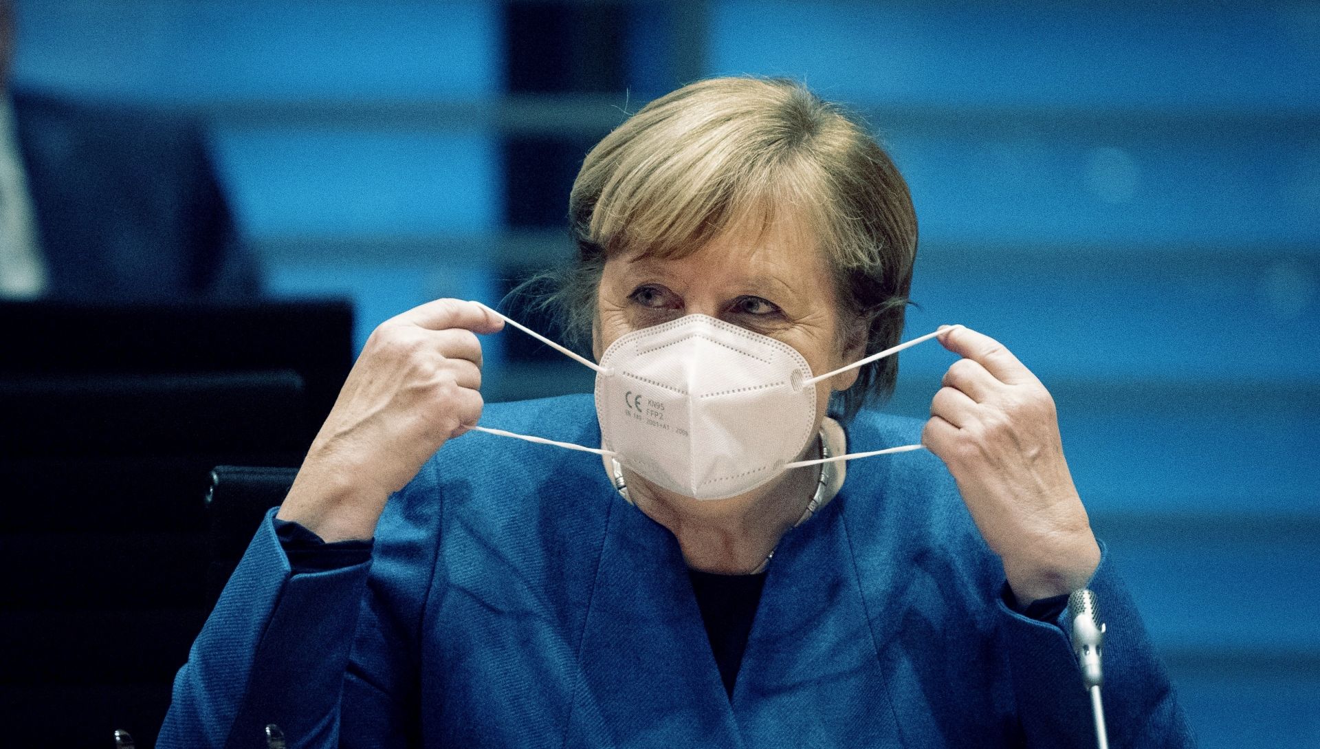 Ангела Меркел на днешното правителствено заседание