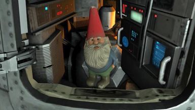 Гейб Нюъл изстрелва Гном Чомски в Космоса