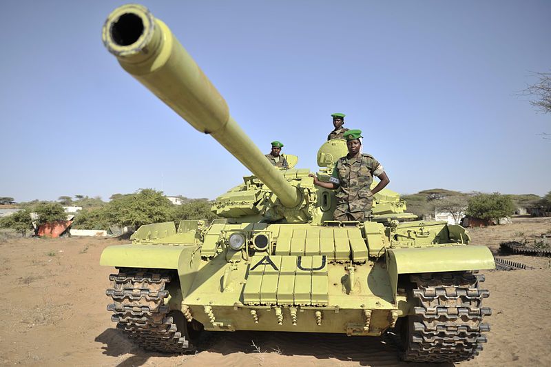 Т-55 на Уганда в Сомалия