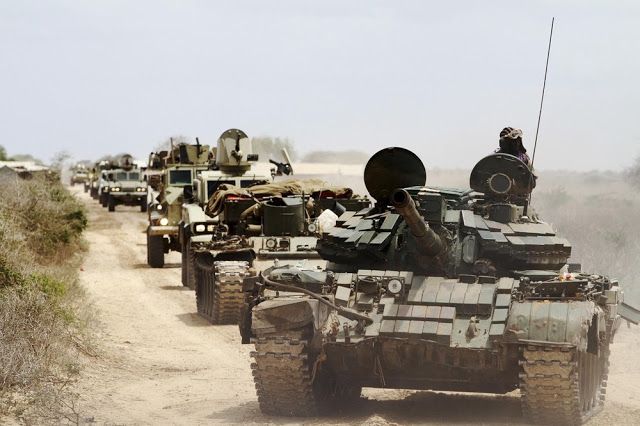 Т-55 на Уганда в Сомалия