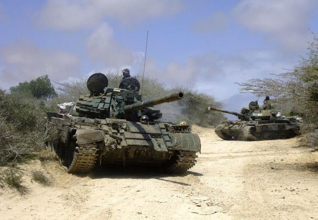 Т-55 на Уганда в Сомалия