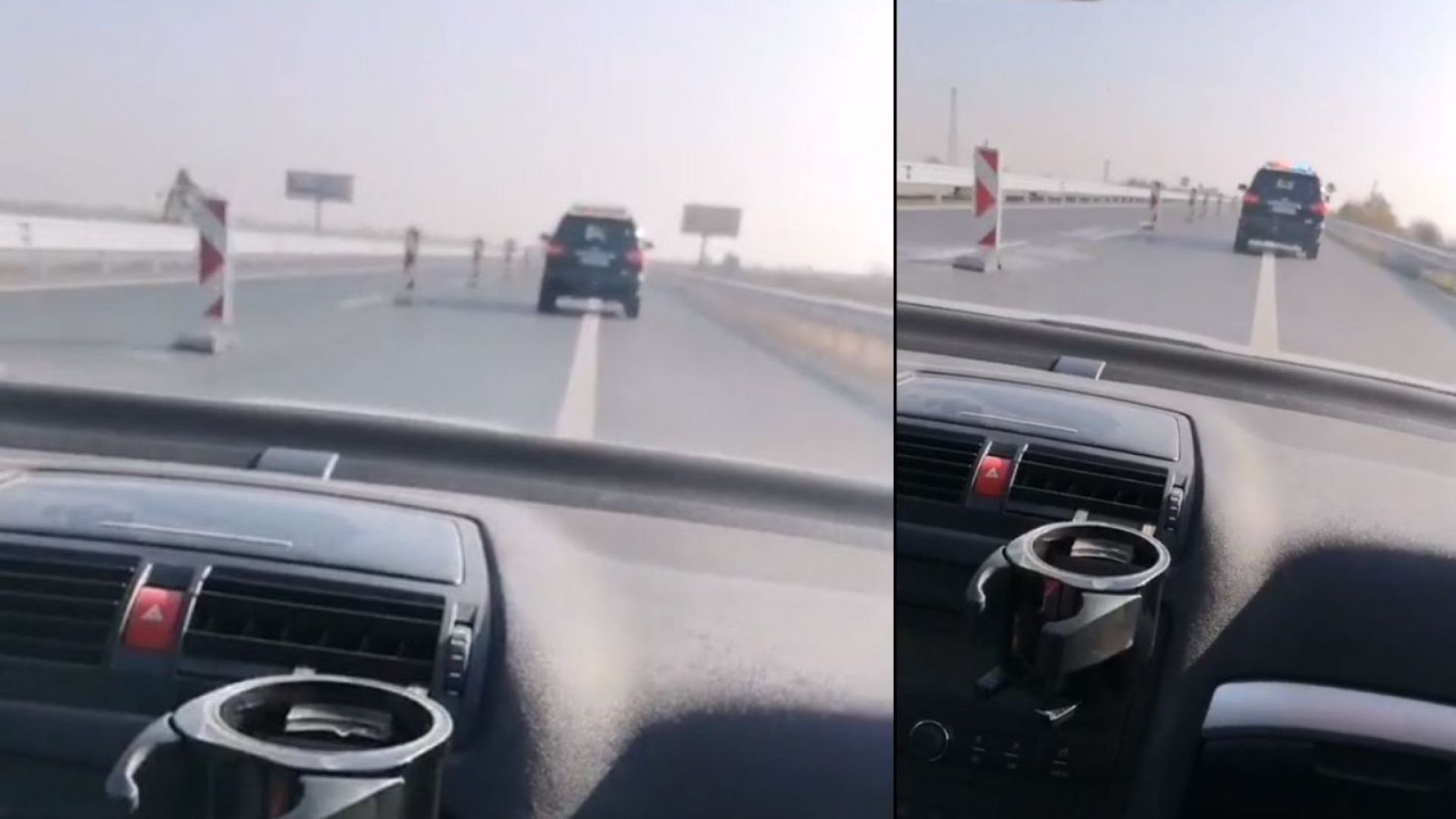Мая Манолова преследва джипа на Бойко Борисов по магистрала "Тракия" (видео)