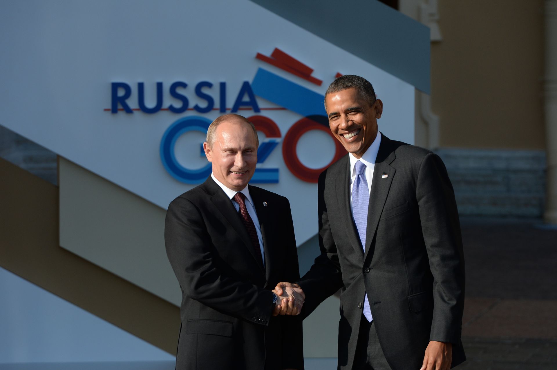 Барак Обама на срещата на върха на Г-20 на 5 септември 2013 г. в Санкт Петербург, Русия