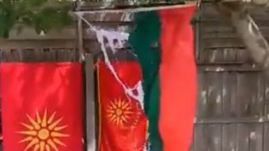 Скопие осъди оскверняването на знамето ни