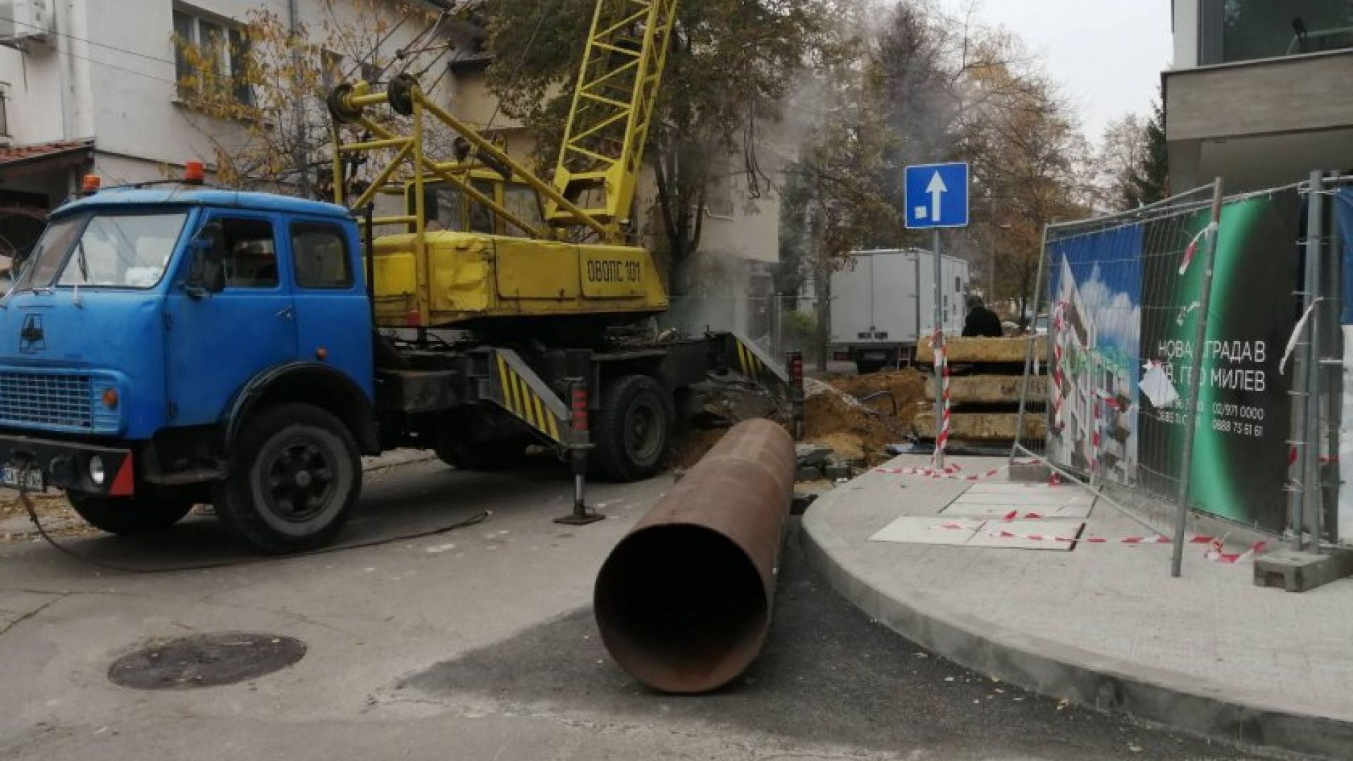 Авария спря парното и топлата вода в 5 квартала на София
