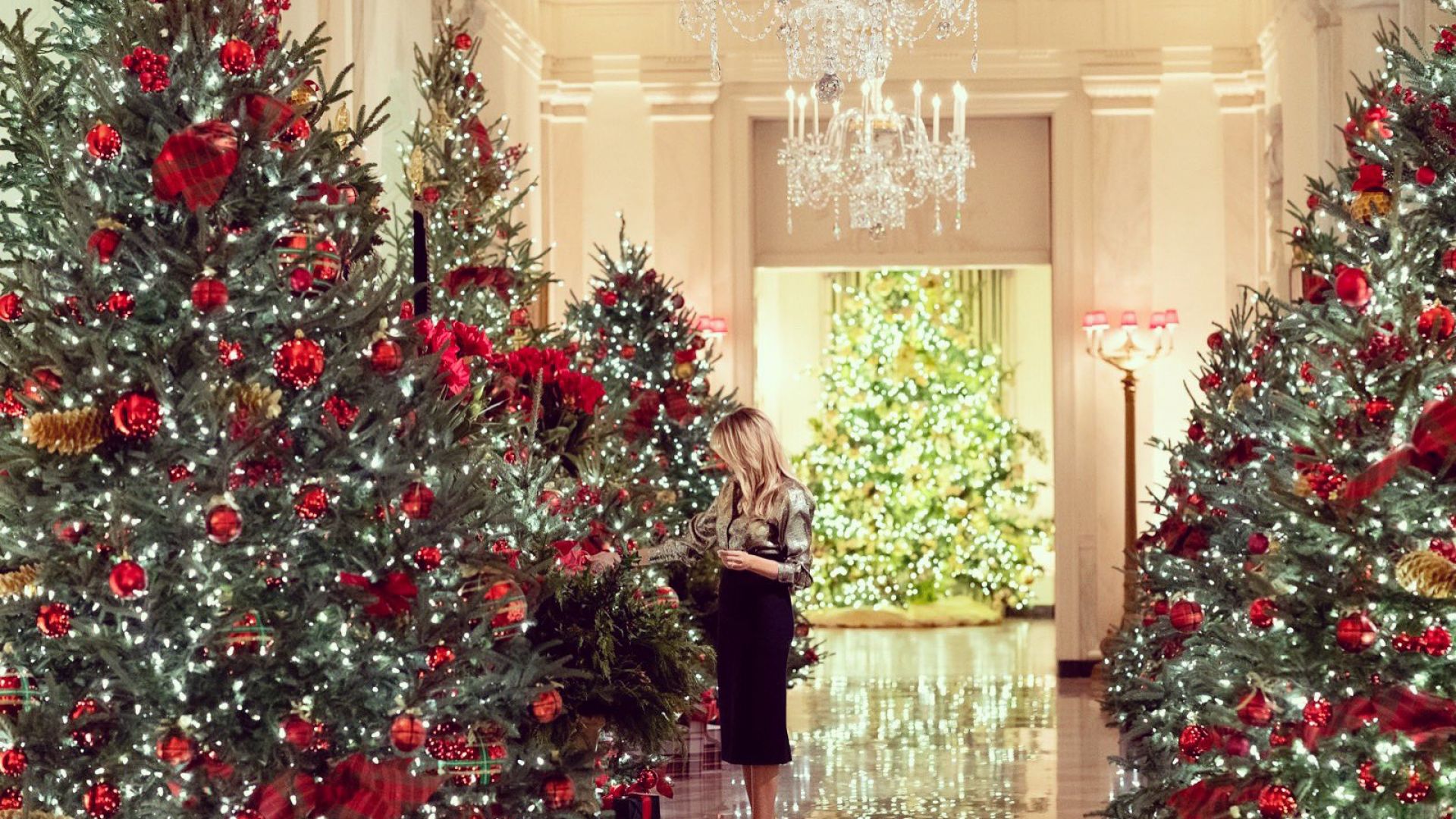 Мелания Тръмп показа коледната украса на Белия дом (снимки и видео)