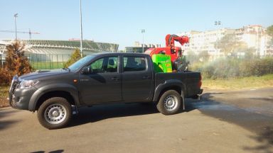 Дезинфекционна станция наричана на шега коронамобил започна ежедневна дезинфекция в