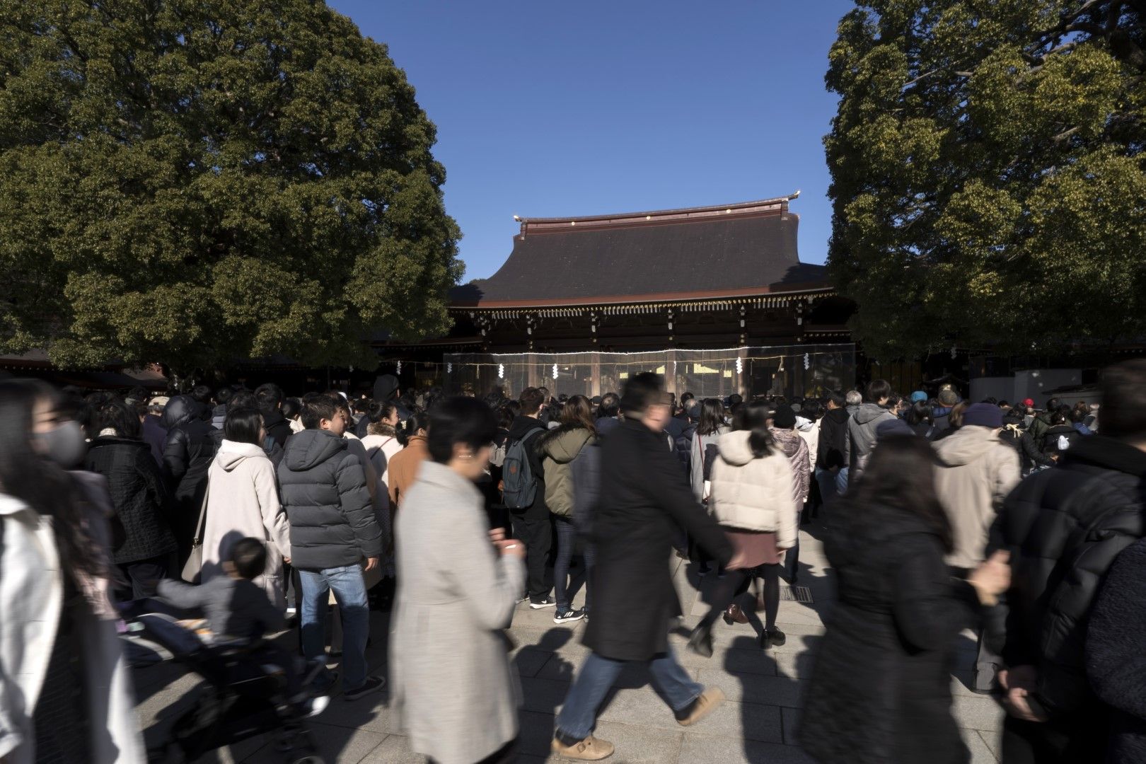 Храмът Мейджи край Токио е пълен с хора на 1 януари 2020 г. Милиони хора се стичат на това място в дните от 1-ви до 3 януари всяка година, но сега това няма да е възможно