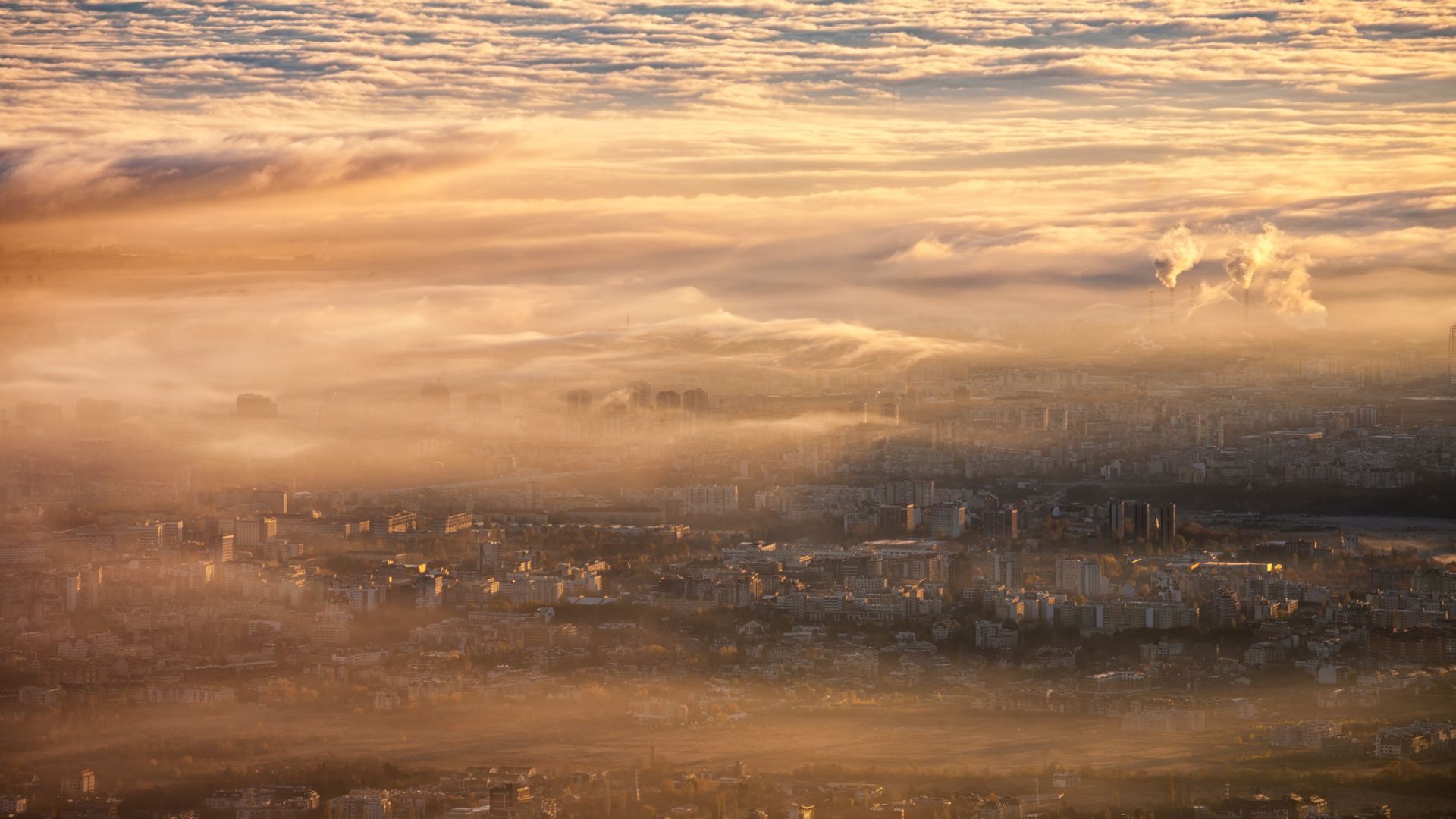 От високо се вижда какво е качеството на въздуха в столицата ни