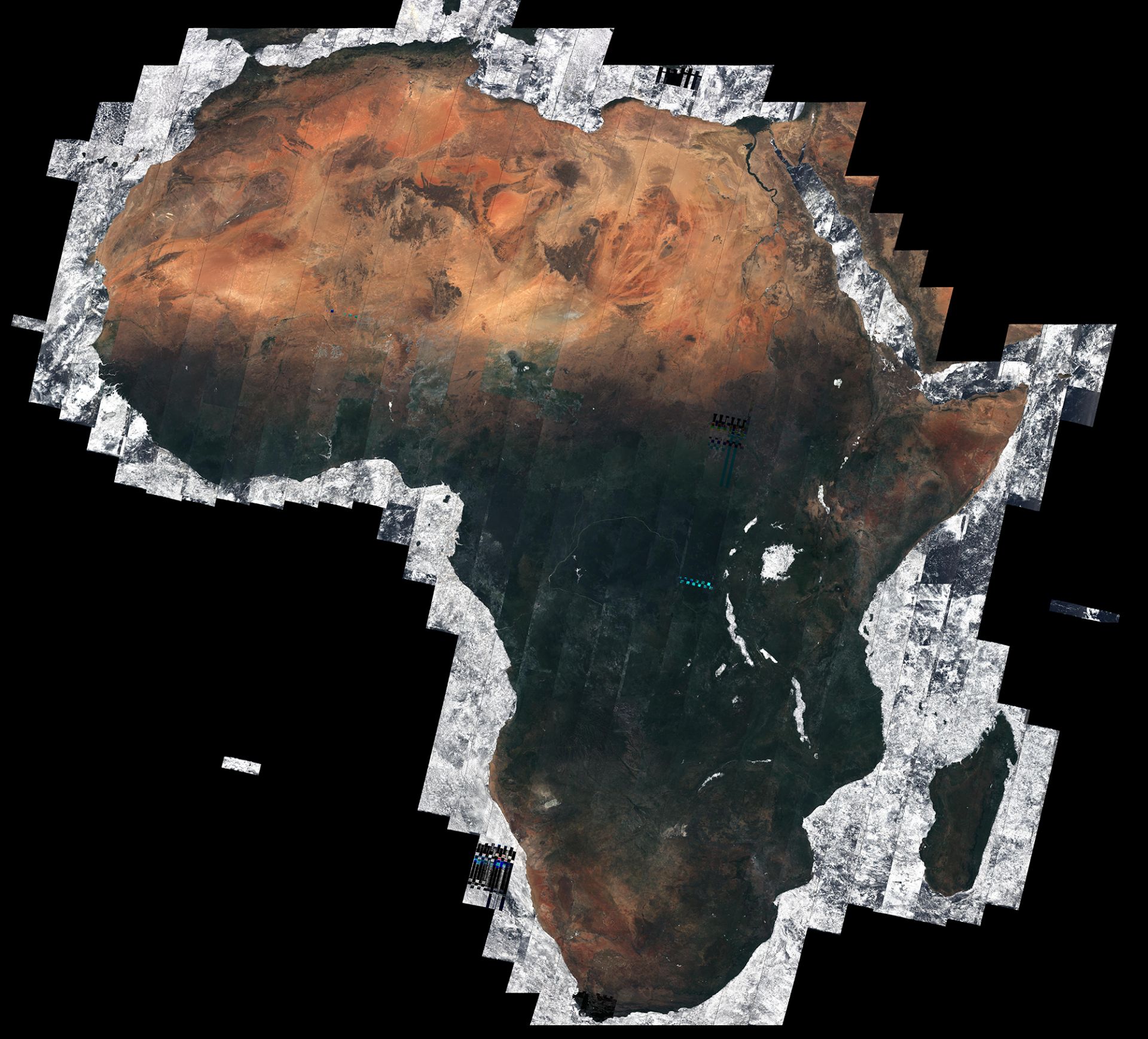 Мозайка от сателитни снимки на Африка