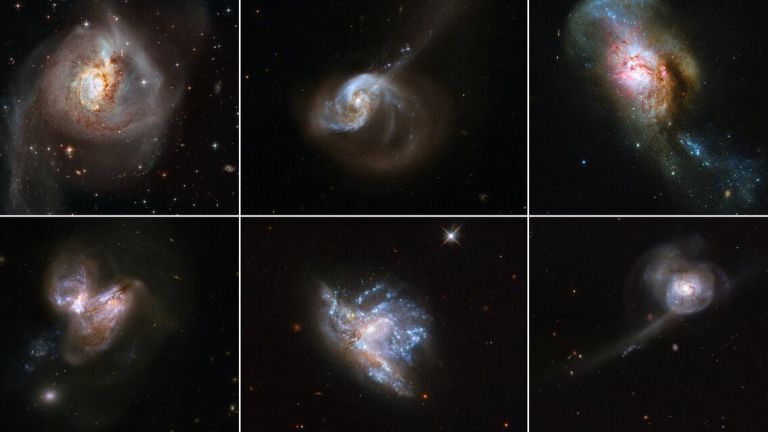 НАСА пусна уникални снимки на сливащи се галактики