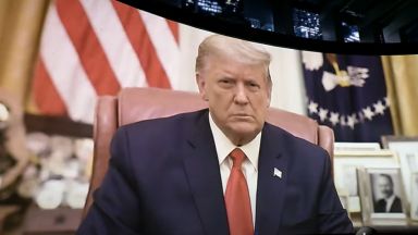 Президентът на САЩ Доналд Тръмп който вчера стана първият президент