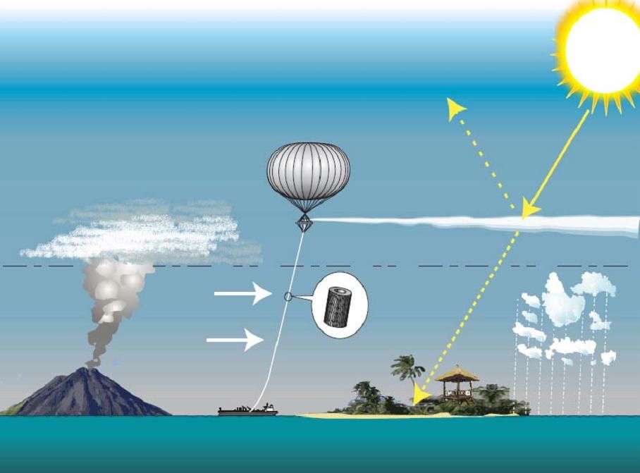 Балонът ще разпръсне частиците СаСО3 на височина  на височина между 11 и 50 км