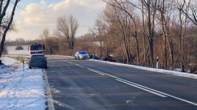 Един загина при челен сблъсък на два автомобила край Павликени 