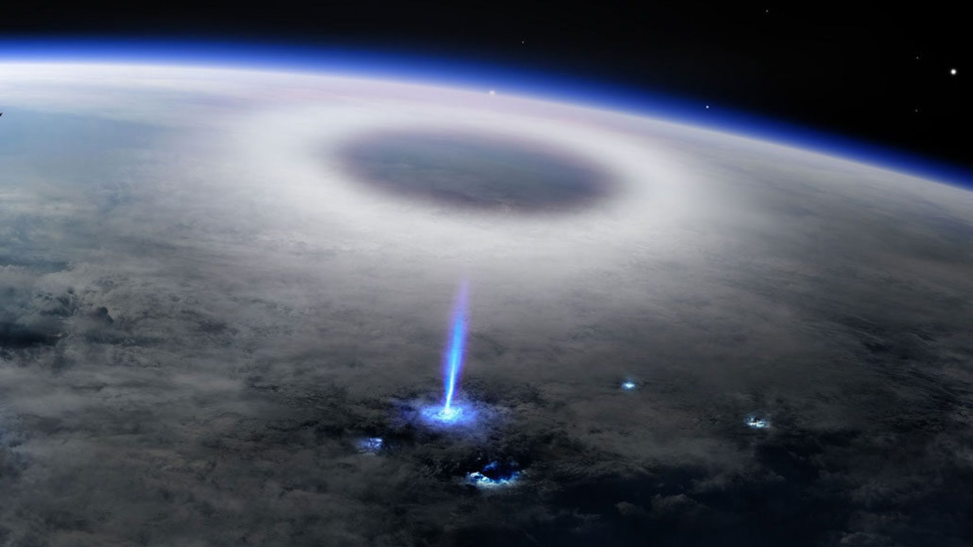 От МКС заснеха "Синя искра" над Земята (снимки)
