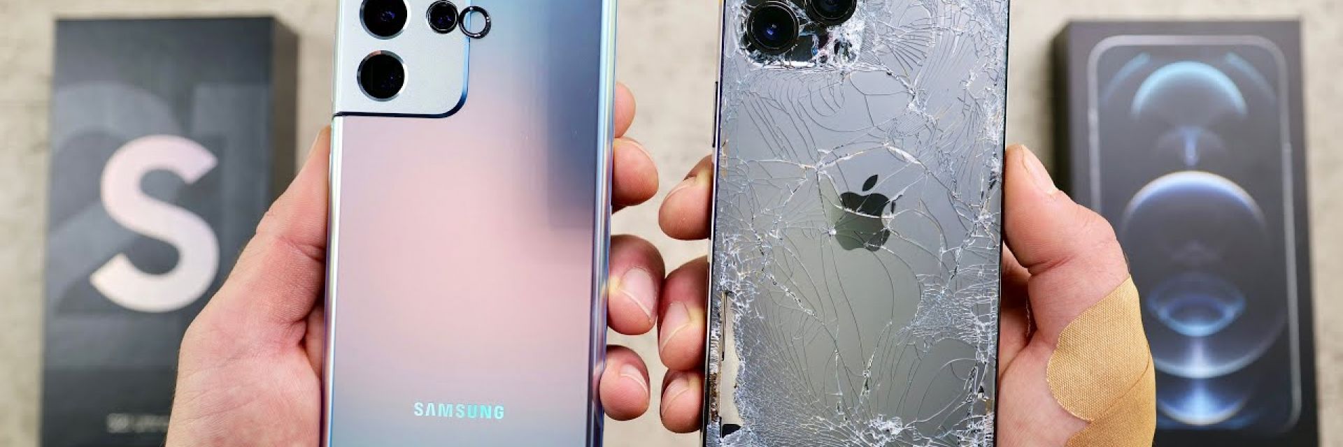 Samsung Galaxy S21 Ultra срещу Apple iPhone 12 Pro Max (видео)