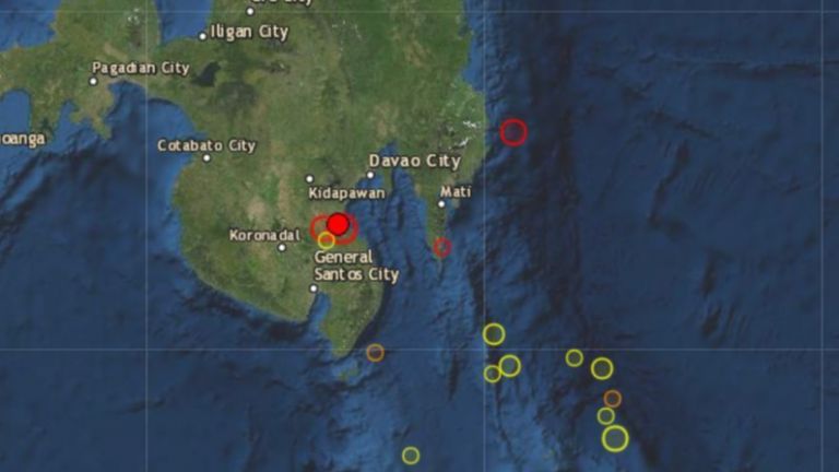 Силно земетресение разлюля Южните Филипини. Към момента няма съобщения за