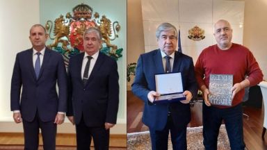 Президентът Румен Радев и премерът Бойко Борисов си взеха сбогом