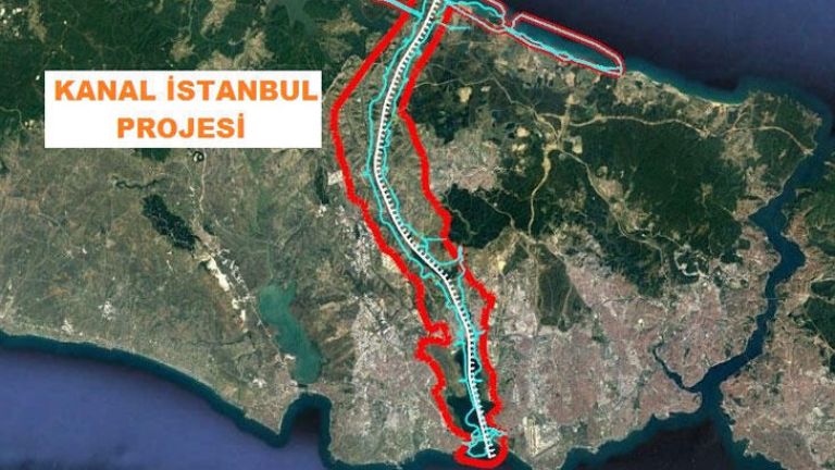 Проектът за Канал Истанбул, изкуствен канал, свързващ Черно и Мраморно