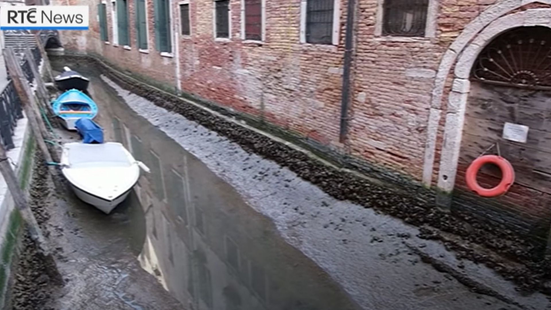 Каналите във Венеция пресъхнаха (видео)