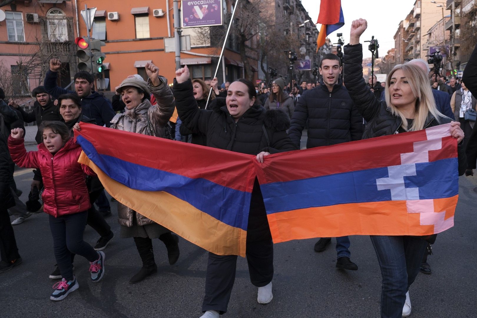 Протест срещу премиера Никол Пашинян в Ереван на 27 февруари