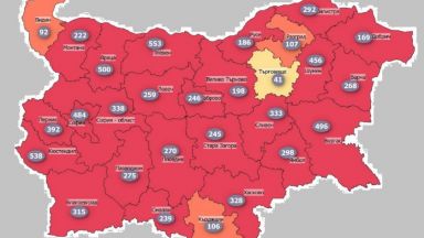 Русе и Монтана отново са в червената зона по заболеваемост