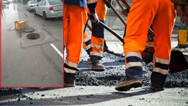 Шахта без капак зейна в локалното платно на столичния булевард