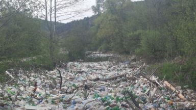 Плаващи сметища са се образували и по поречието на река