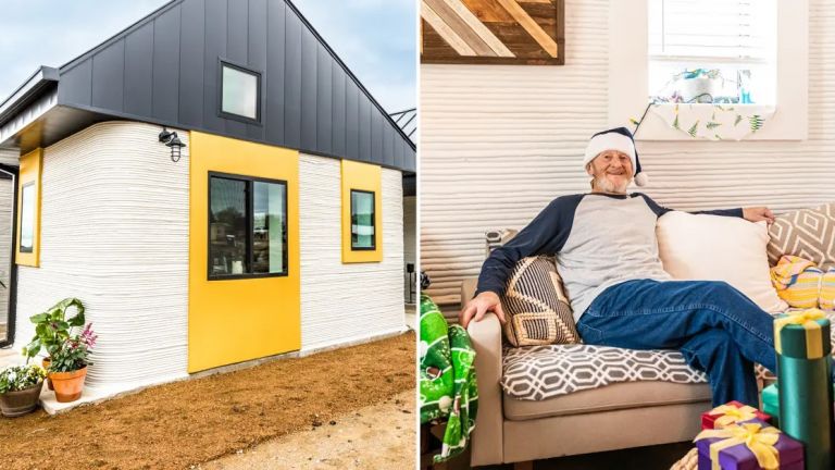 Бездомник се сдоби с 3D-принтирана къща