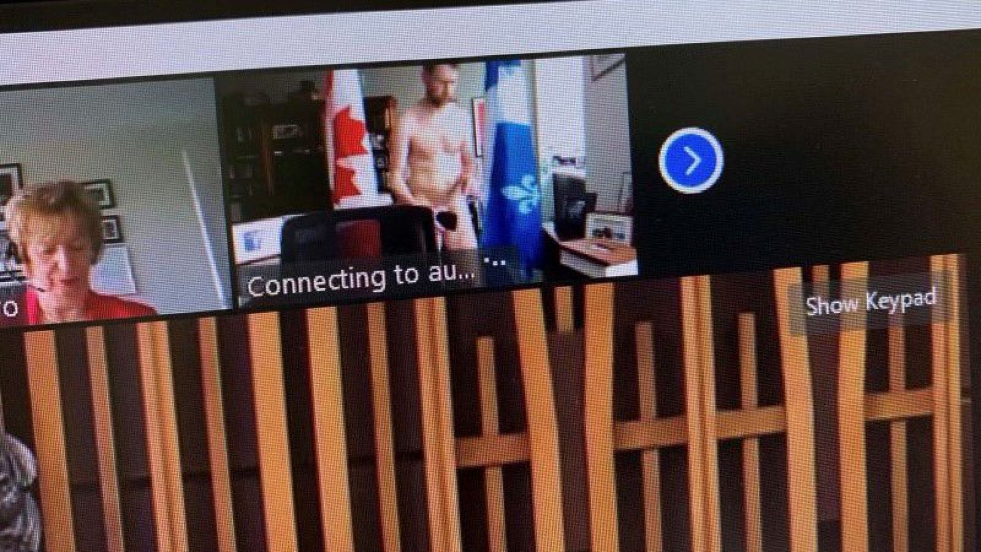Канадски депутат се появи гол на виртуално заседание на парламента (видео)