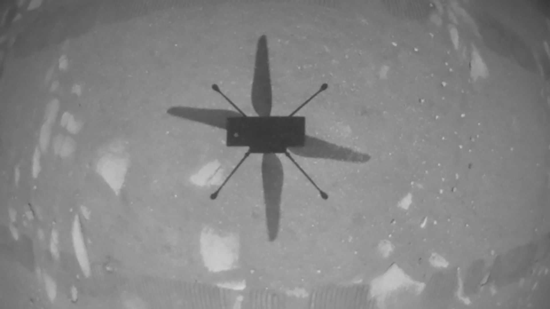 Първата снимк, направена от хеликоптера по време на полет