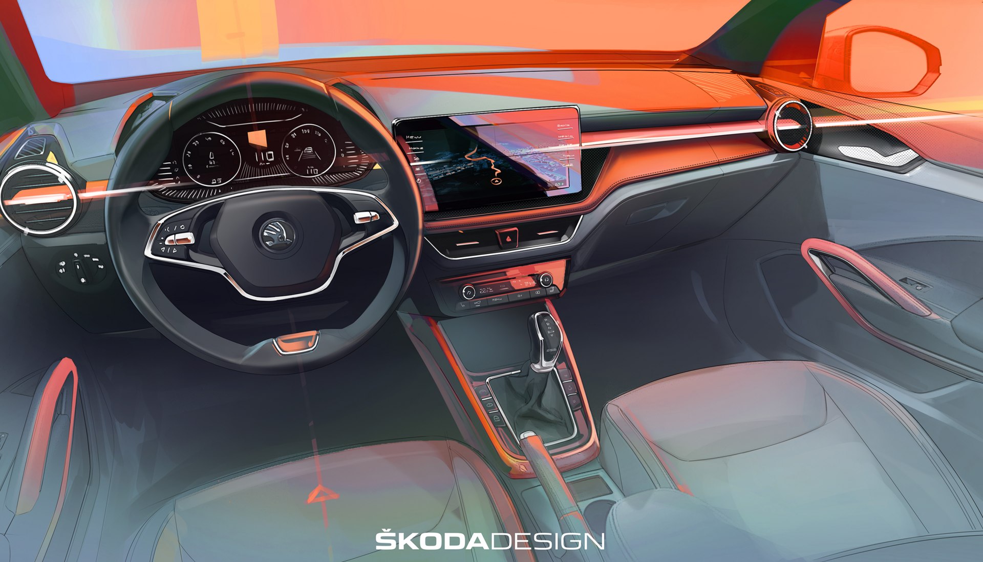Как ще изглежда новата Skoda Fabia отвътре