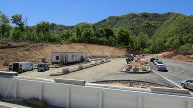 Изграждащите се ГКПП Рудозем Ксанти подходен път към пункта и инфраструктура