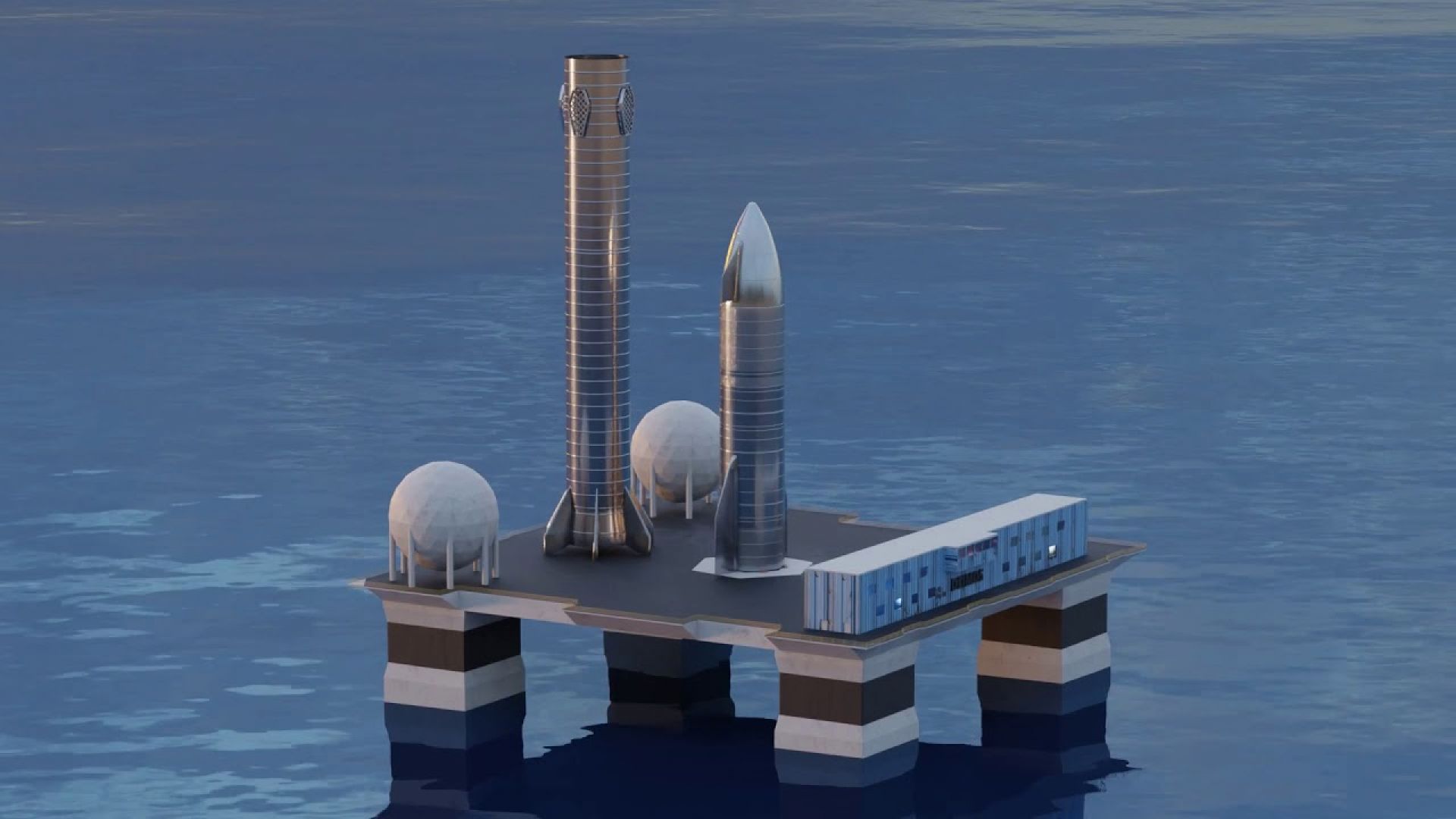SpaceX строи океански платформи за Starship кораби