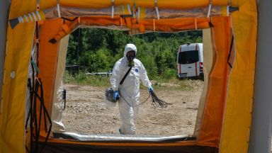 Теч на газ от спукана тръба за пренос на синьото