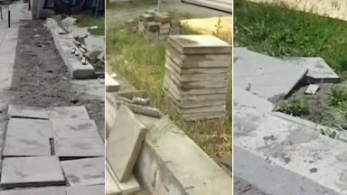 Енергото разкопа чисто нов тротоар изграден с пари на живущи