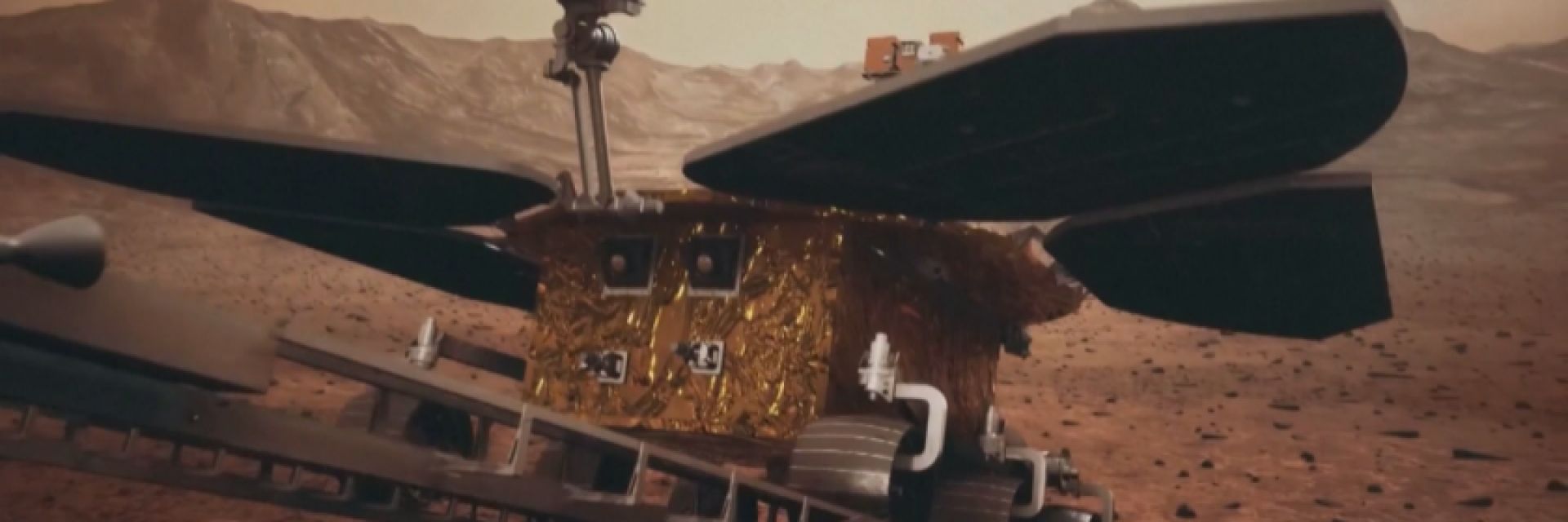 Видеокадри от Марс изпрати китайският роувър