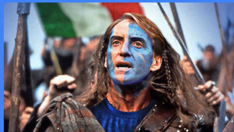 A Scottish newspaper turned Mancini into William Wallace and asked him: Save us!