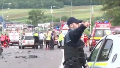 Teжка катастрофа с 55 коли и 15 ранени в Румъния (видео)