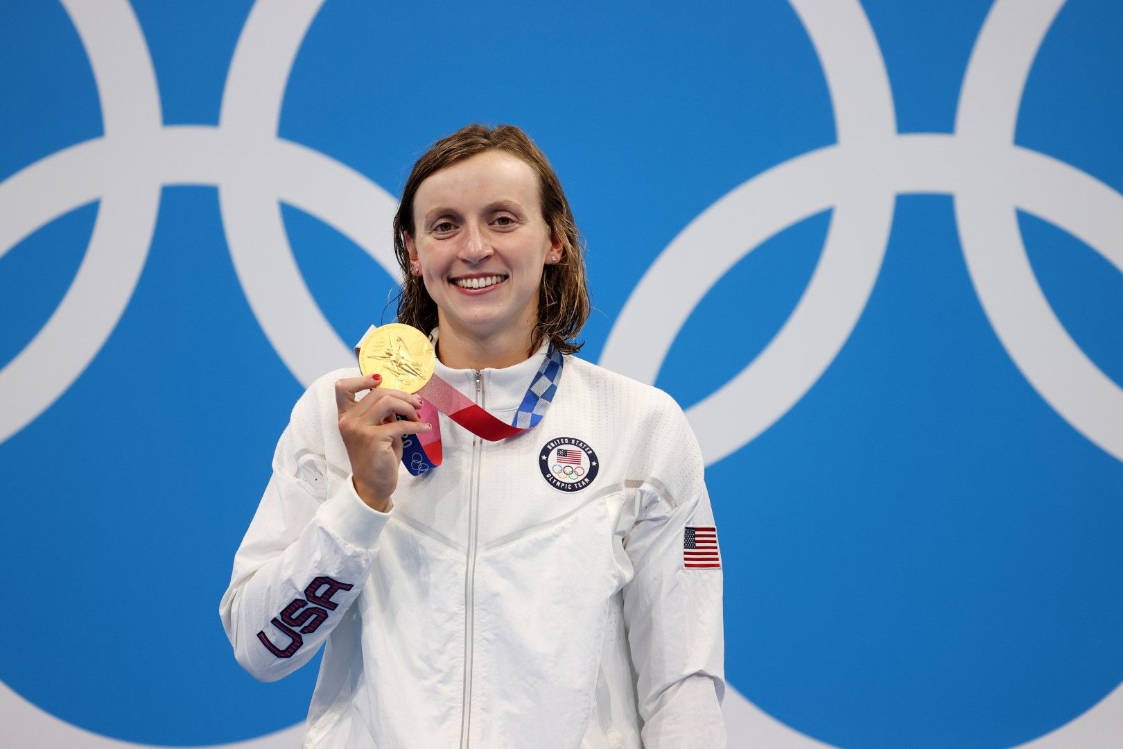 Вече утвърдената звезда Кейти Ледецки също взе четири медала, но само два златни
