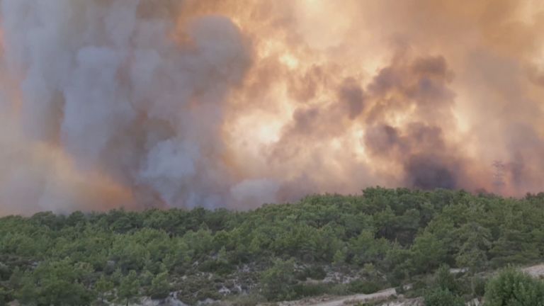 Най-малко 50 ранени и хиляди евакуирани заради голям горски пожар,