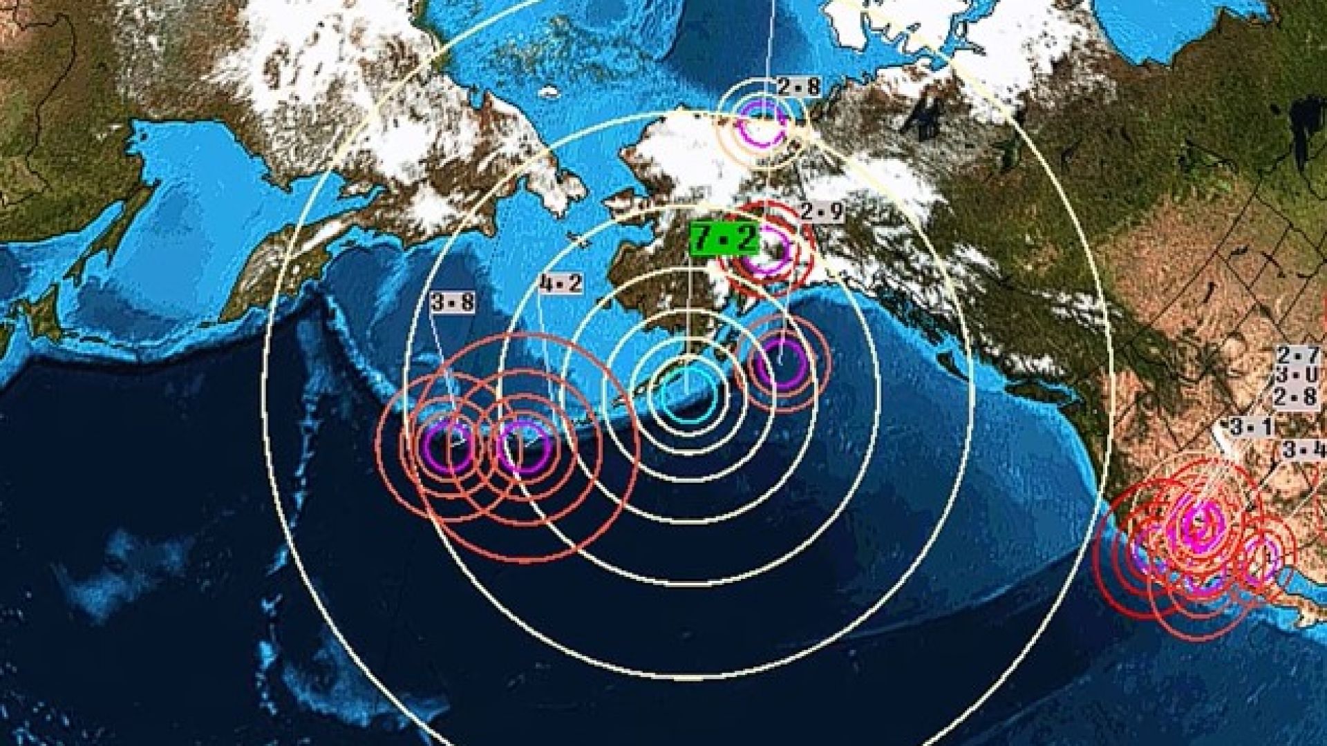 Земетресение с магнитуд 7,2 разтърси полуостров Аляска (видео)