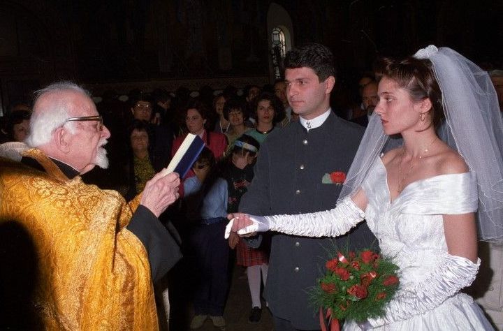 1 октомври 1995 година Сватбата с Йорданка Начева в столичната черква 