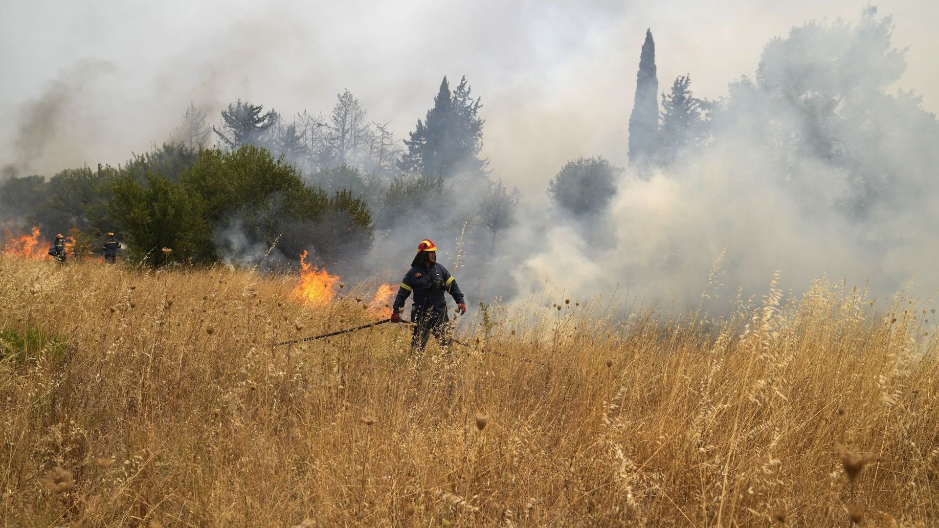 Пожарите в Гърция взеха първата си жертва