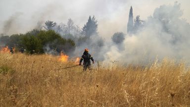 Пожарите в Гърция взеха първата си жертва Огнената стихия заплашва
