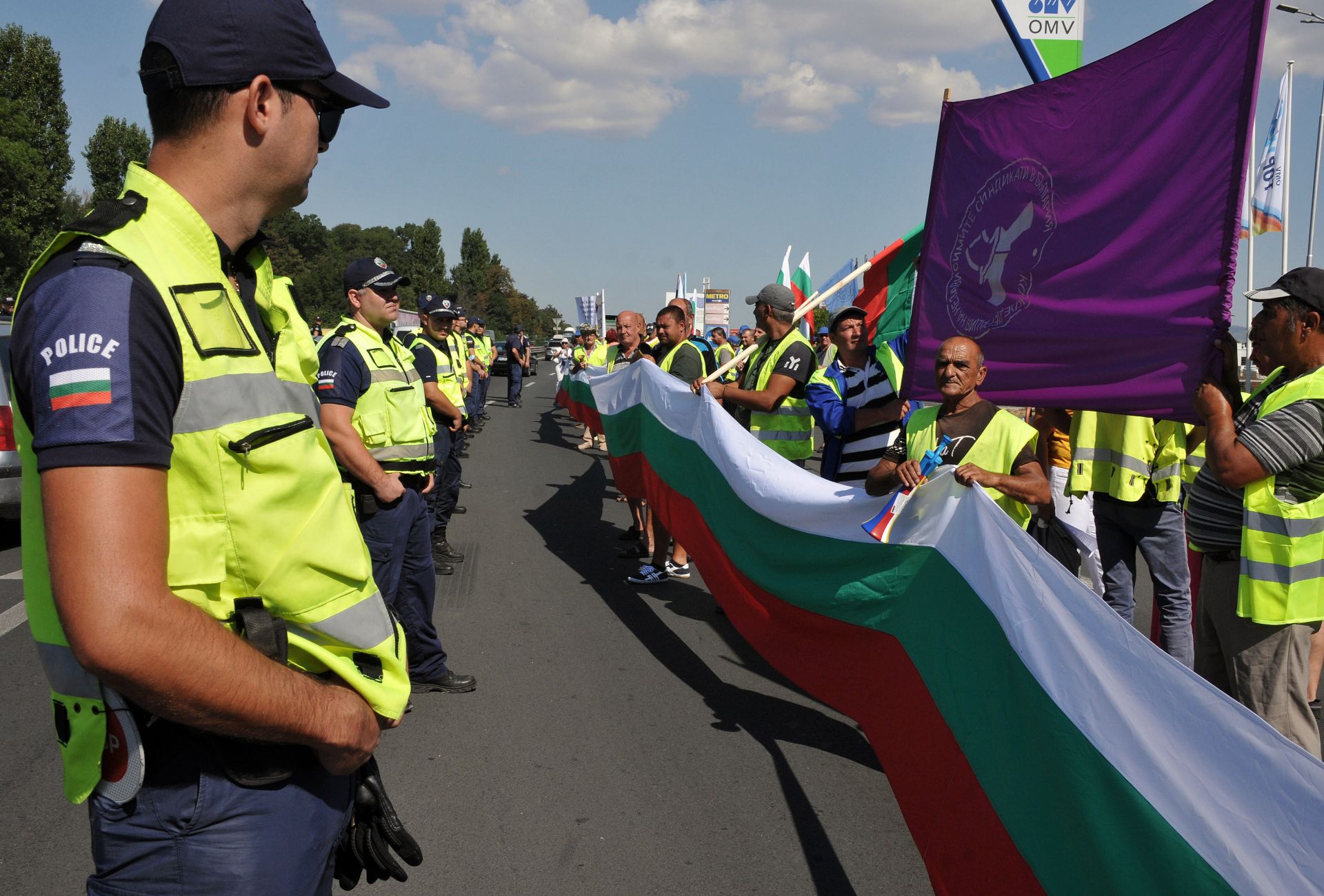 протест на работниците от Автомагистрали - Черно море