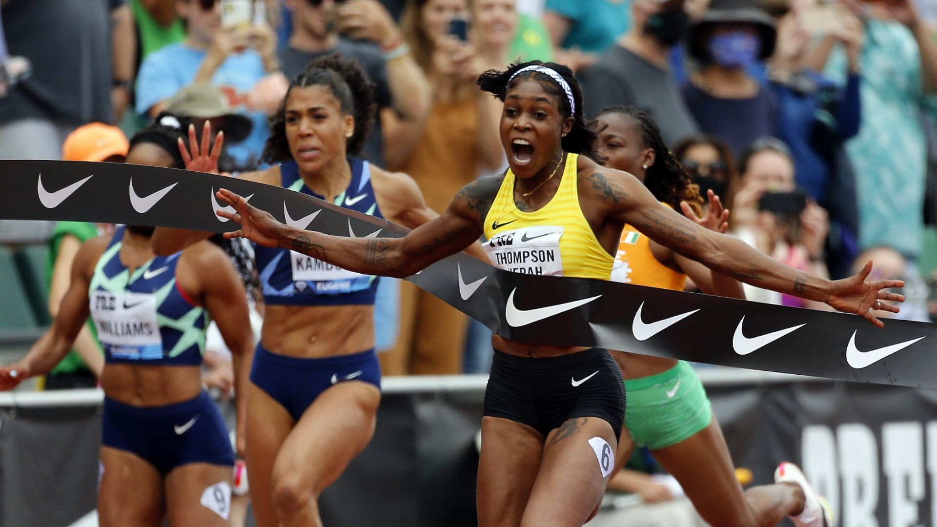 Олимпийската шампионка на 100 метра даде второто най-добро време в историята