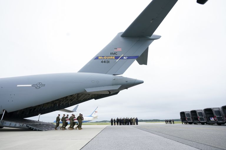 Nicole's remains were transported by American military plane