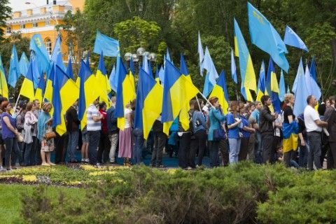Митинг в памет на годишнината от депортирането на татари от Крим - Киев, Украйна, 18 май 2014 г.